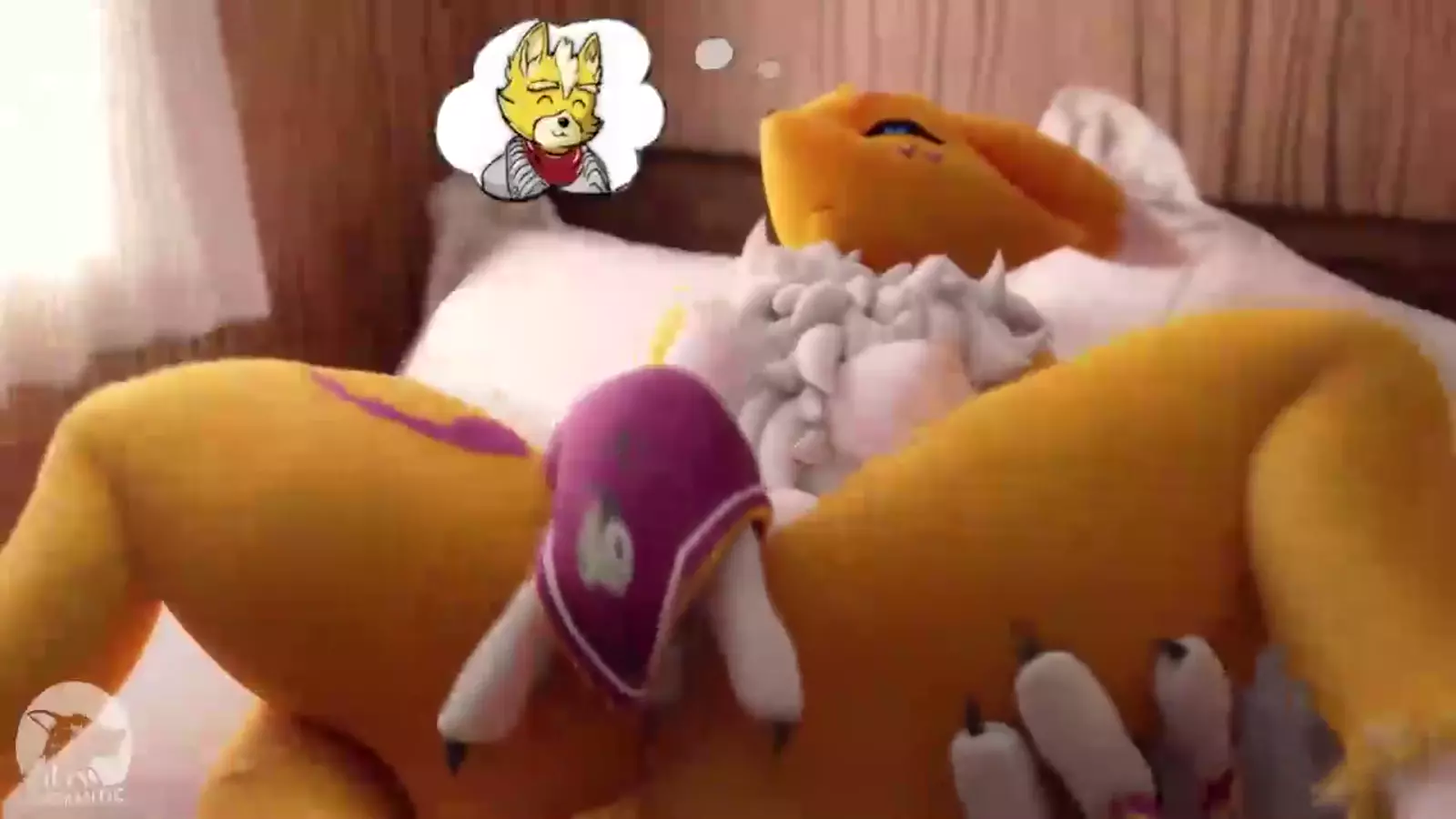 Futa with pastel redsal nipples a seductive pose